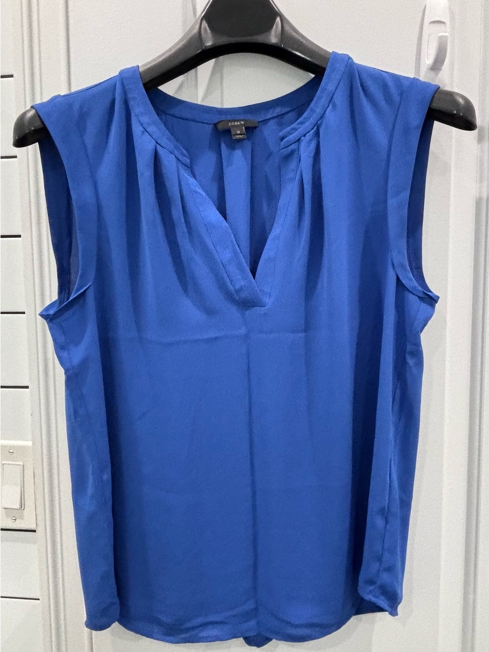 J. Crew Sleeveless V-Neck Camisole in Bright Blue